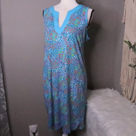 Lands' End Dresses & Skirts - Lands End | Floral Shift Swing Dress Sleeveless Large